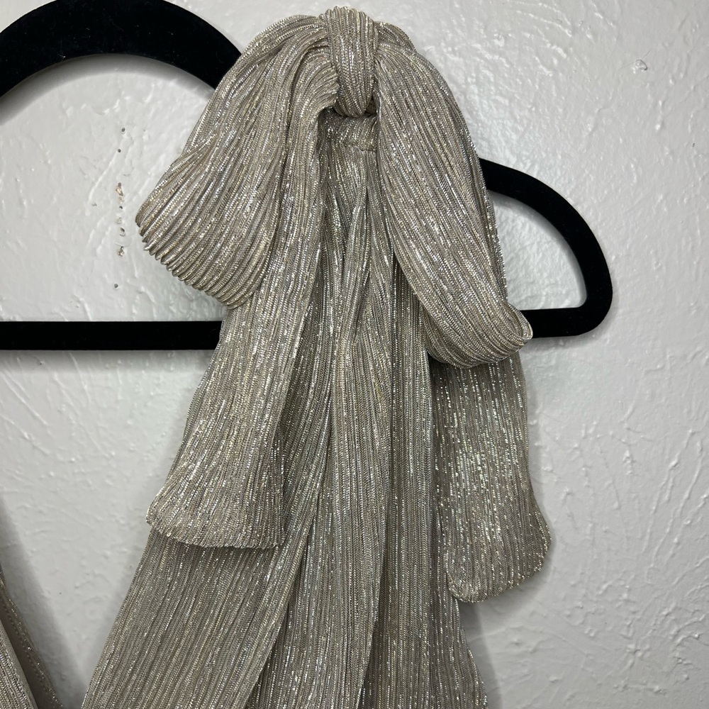 Mable Gold Metallic Ruffle Dress - Picture 5 of 9